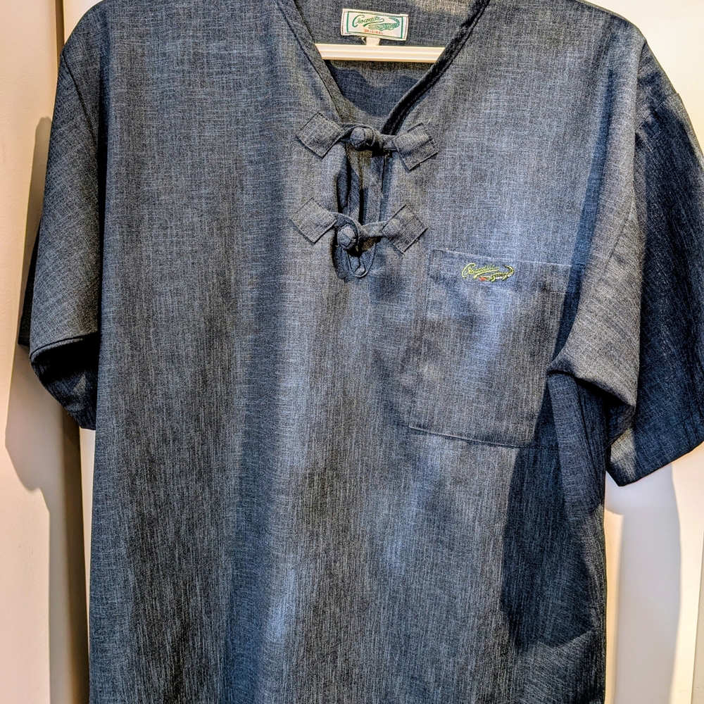 Unisex Dark Blue Crocodile Original Short Sleeve Shirt